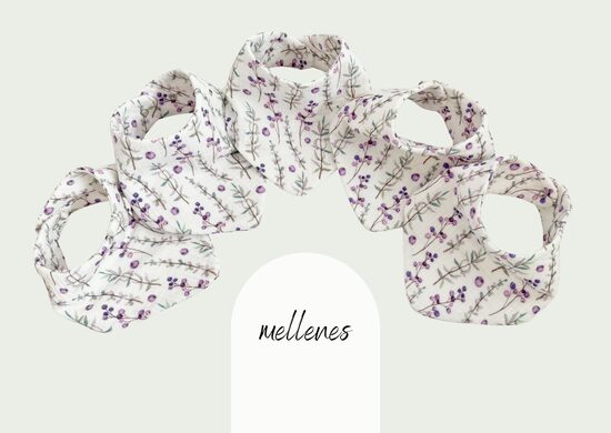 Muslīna laces - 5 gb, mellenes